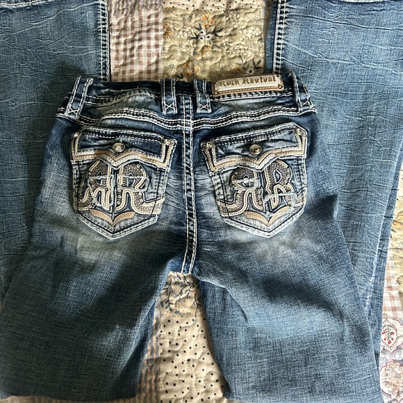 Rock Revival Faded Blue Flare Jeans - Picture 4 of 10